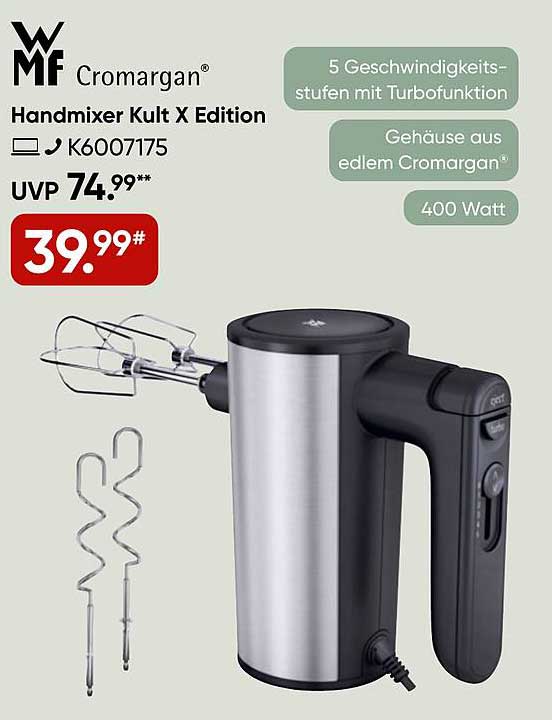 WMF Cromargan® Handmixer Kult X Edition