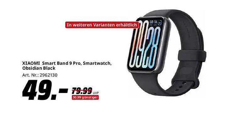 XIAOMI Smart Band 9 Pro, Smartwatch, Obsidian Black