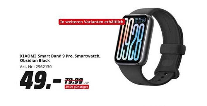 XIAOMI Smart Band 9 Pro, Smartwatch, Obsidian Black