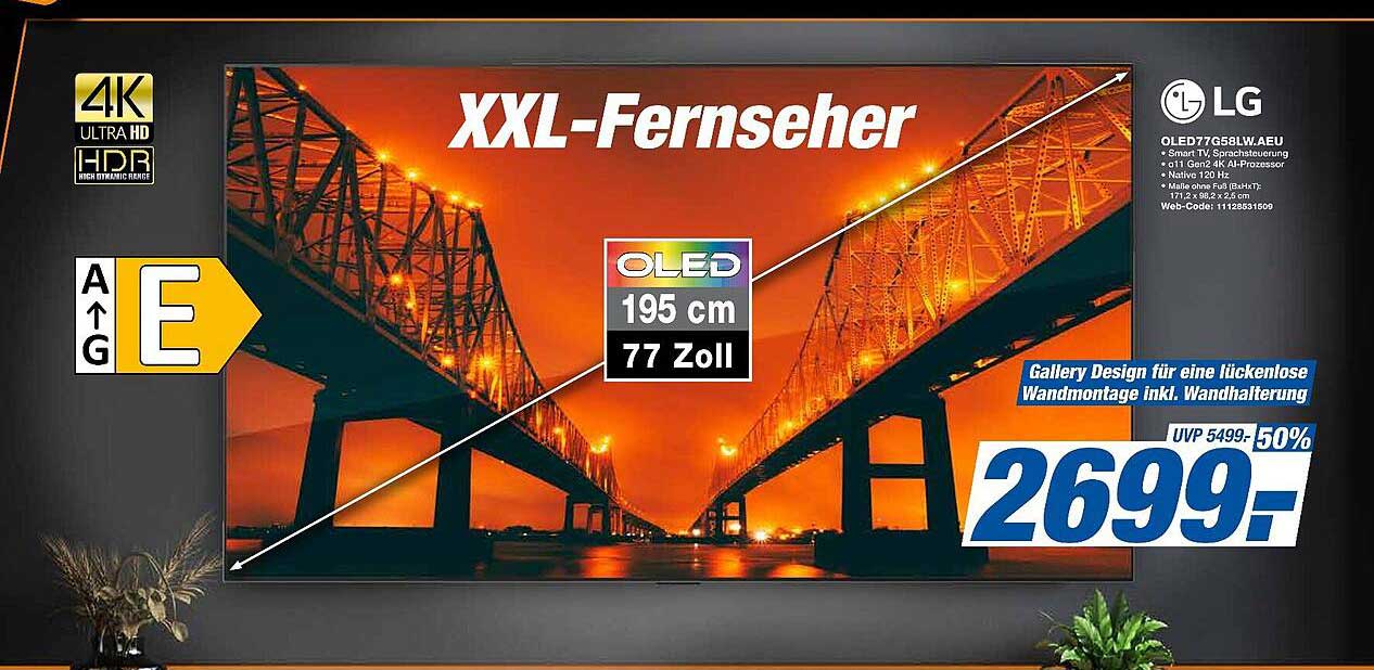 XXL-Fernseher 77 Zoll OLED von LG