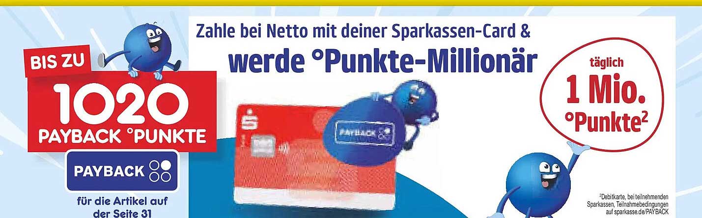 Zahle bei Netto mit deiner Sparkassen-Card & werde Punkte-Millionär