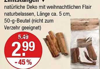 Zimtstangen - natürliche Deko mit weihnachtlichem Flair