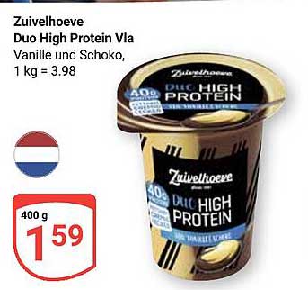 Zuivelhoeve Duo High Protein Vla Vanille und Schoko - 400 g