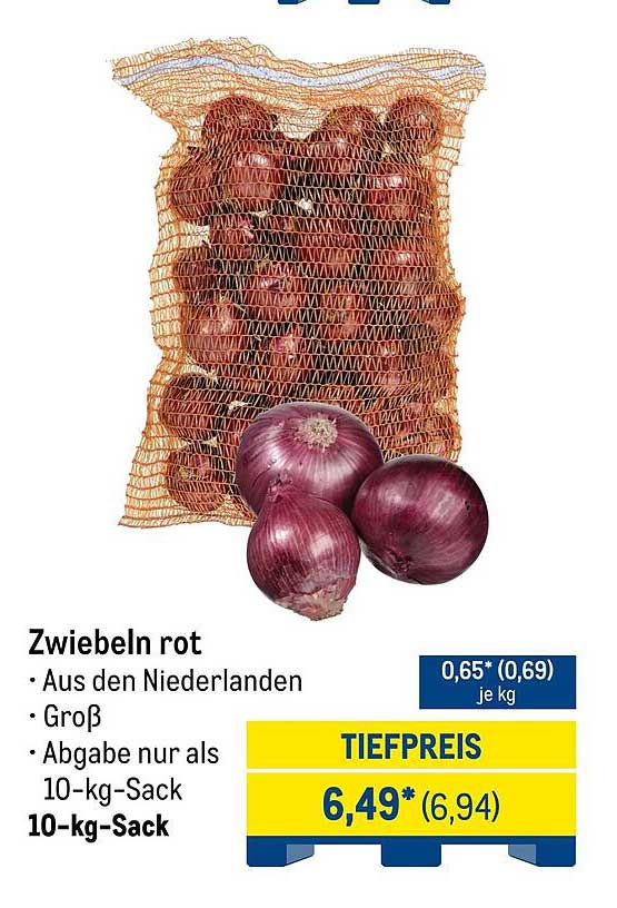 Zwiebeln rot - 10-kg-Sack aus den Niederlanden