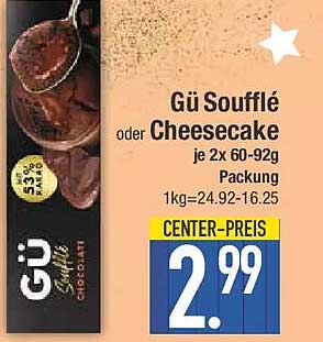 Gü Soufflé oder Cheesecake je 2x 60-92g