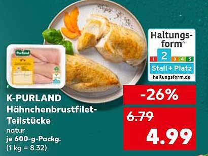 K-PURLAND Hähnchenbrustfilet-Teilstücke
