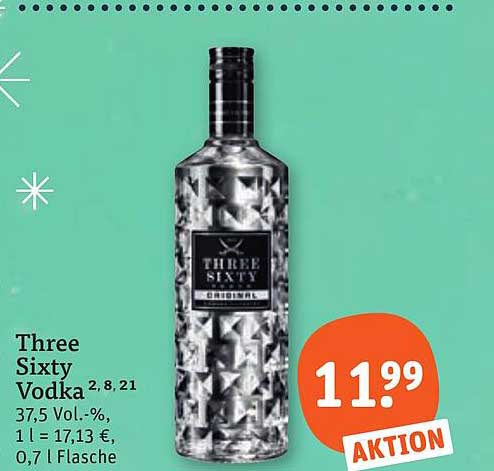 Spannende Three Sixty Vodka Angebote Bilder