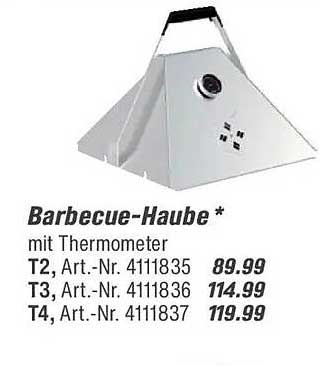 Barbecue-Haube * mit Thermometer