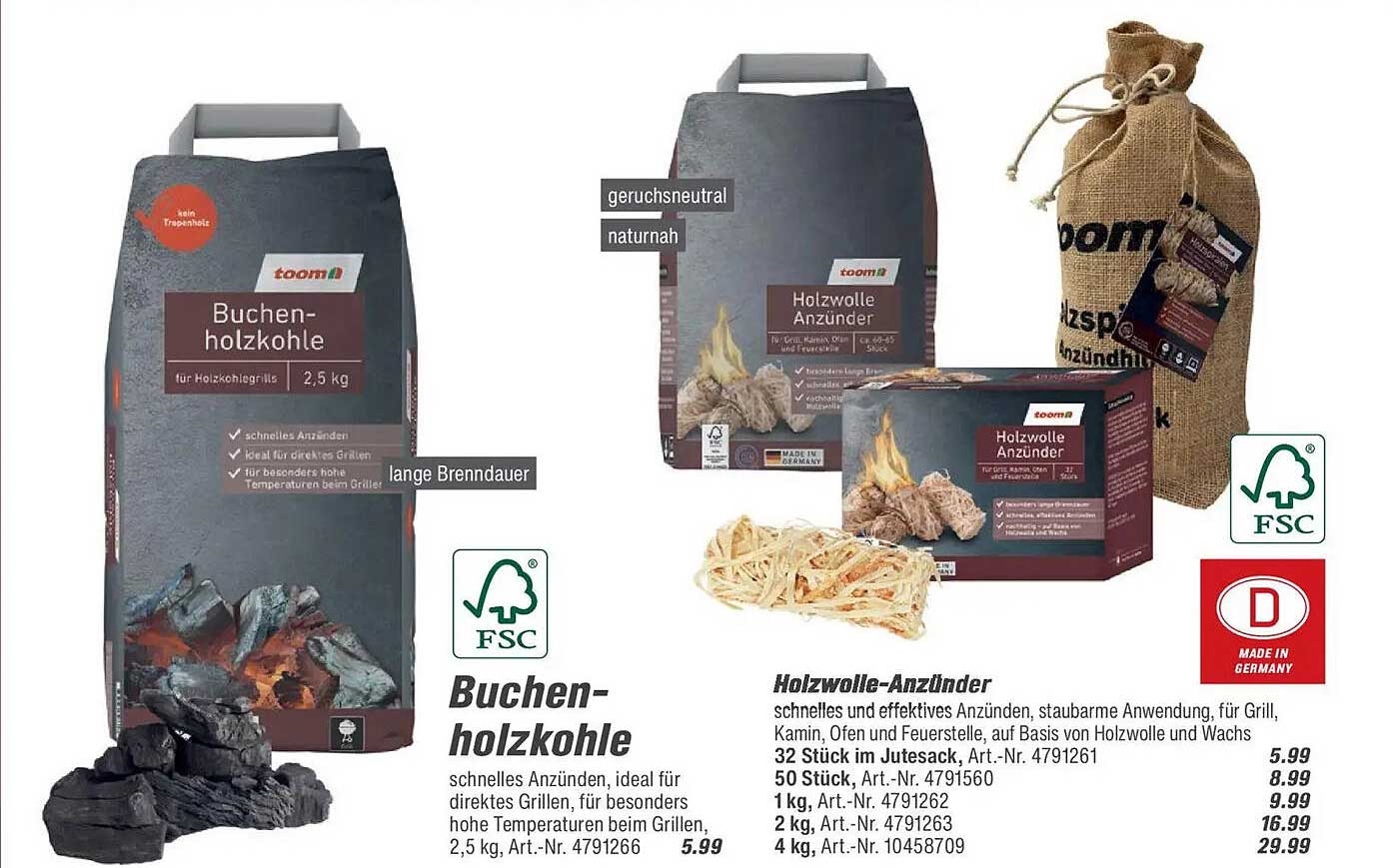 Buchenholzkohle 2,5 kg