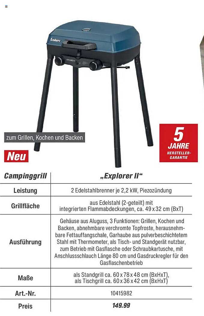 Campinggrill „Explorer II“