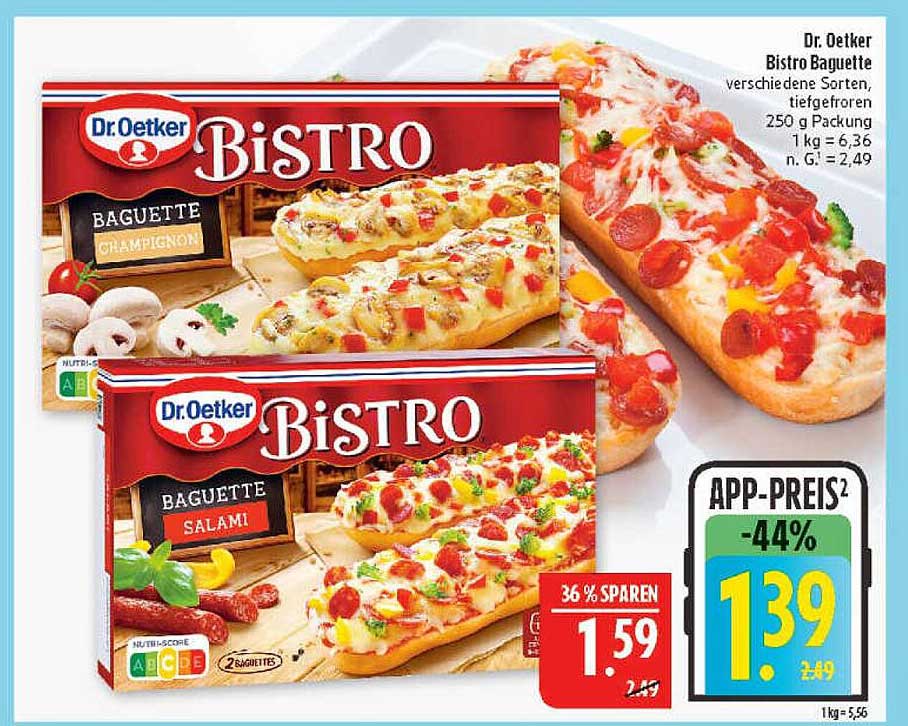 Dr. Oetker Bistro Baguette verschiedene Sorten, tiefgefroren