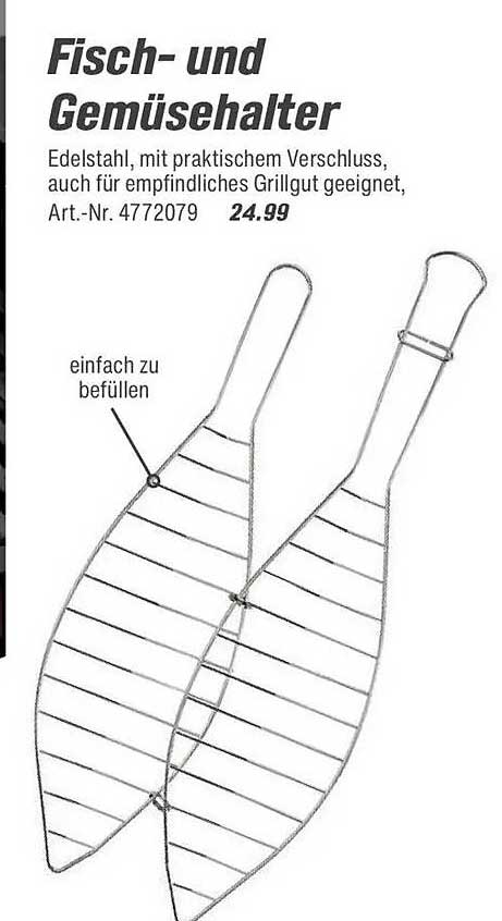 Fisch- und Gemüsehalter