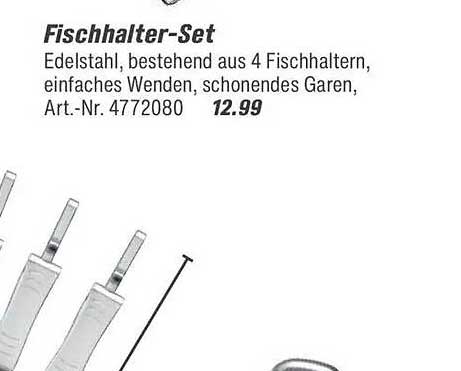 Fischhalter-Set Edelstahl, bestehend aus 4 Fischhaltern, einfaches Wenden, schonendes Garen, Art.-Nr. 4772080