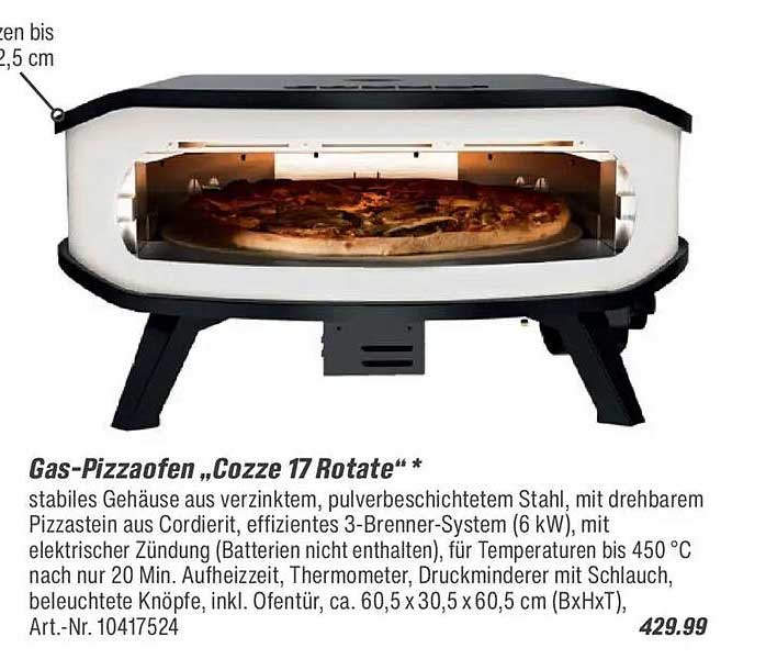 Gas-Pizzaofen „Cozze 17 Rotate“