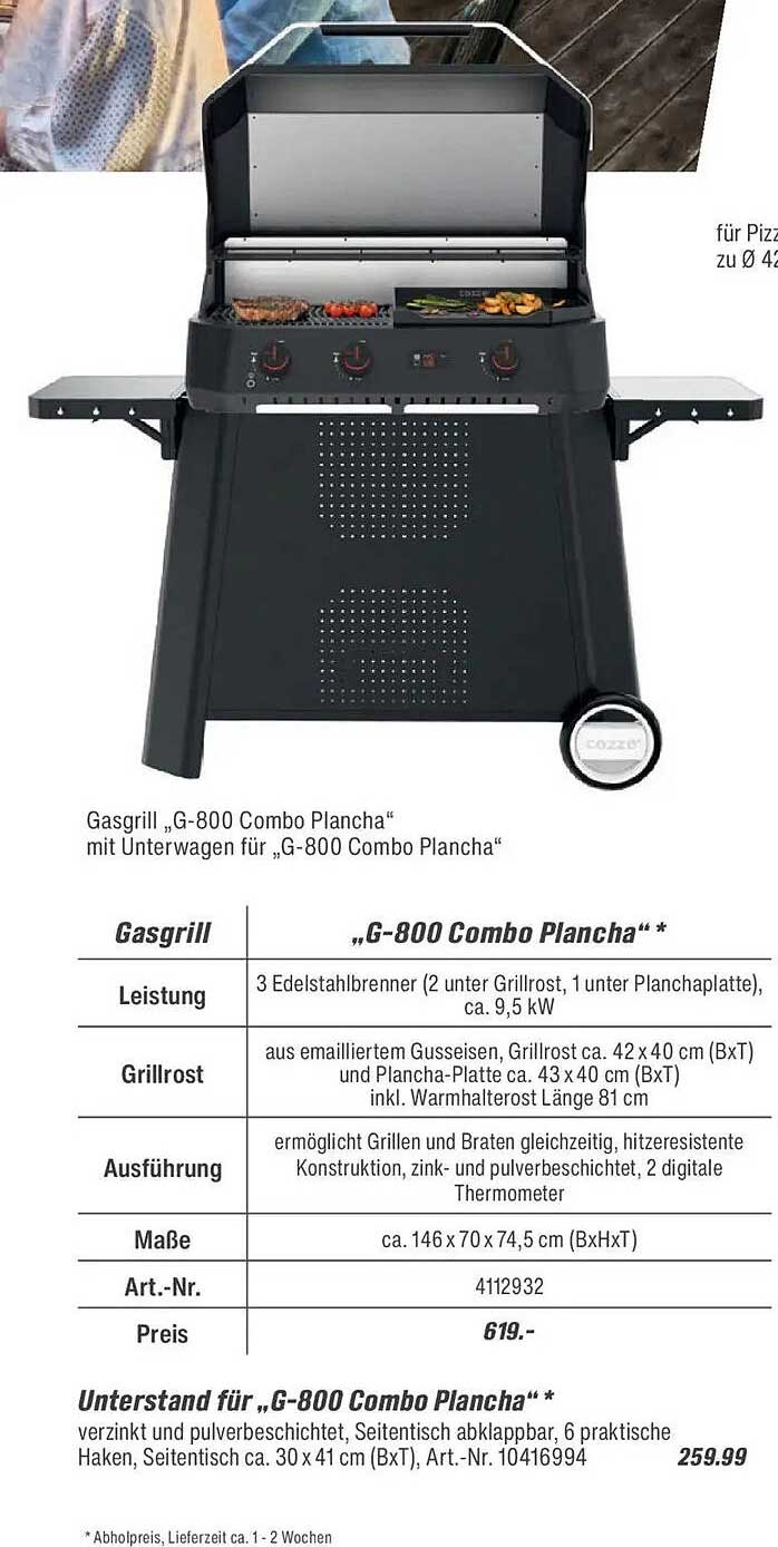 Gasgrill „G-800 Combo Plancha“