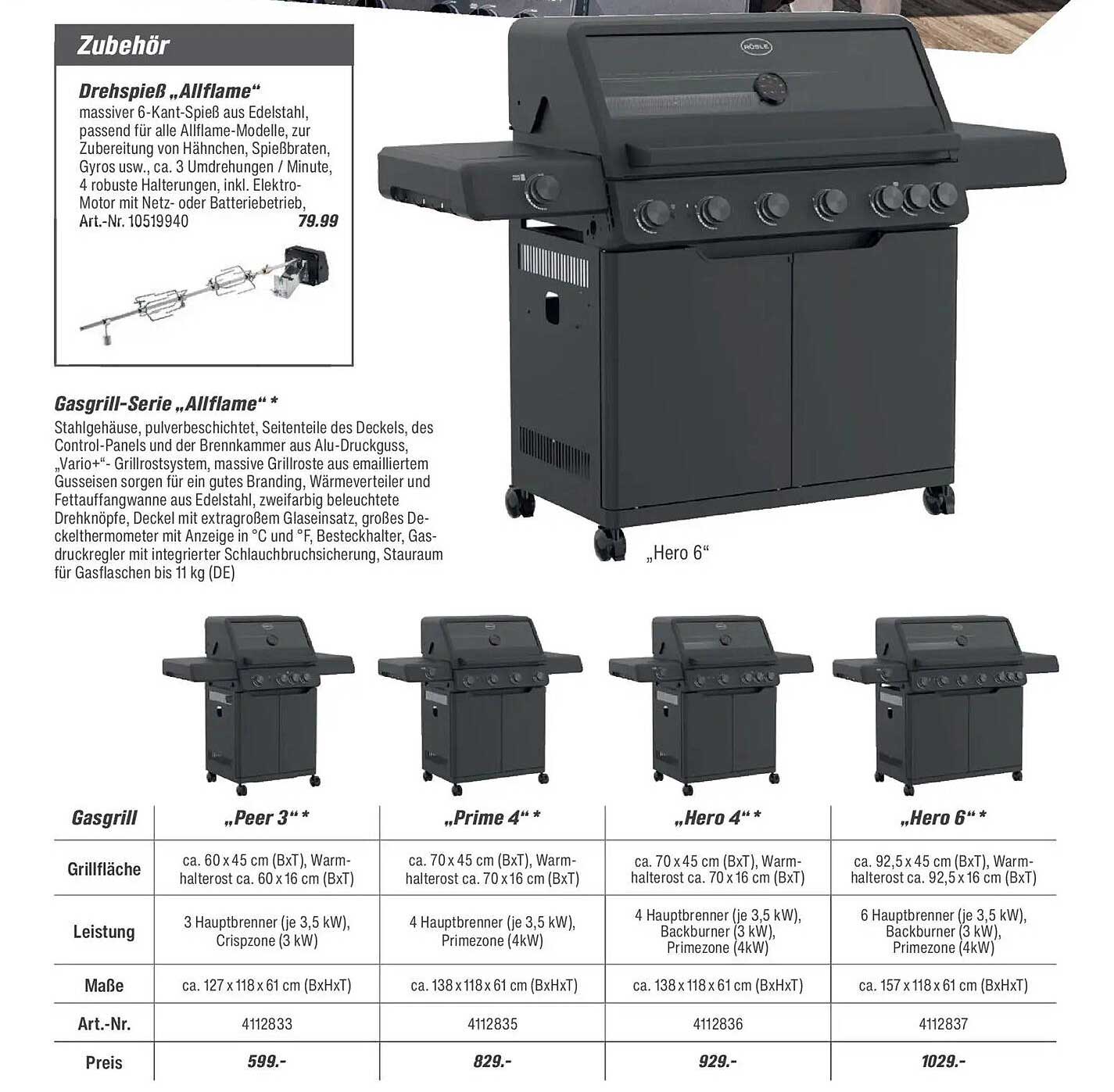 Gasgrill "Hero 6"