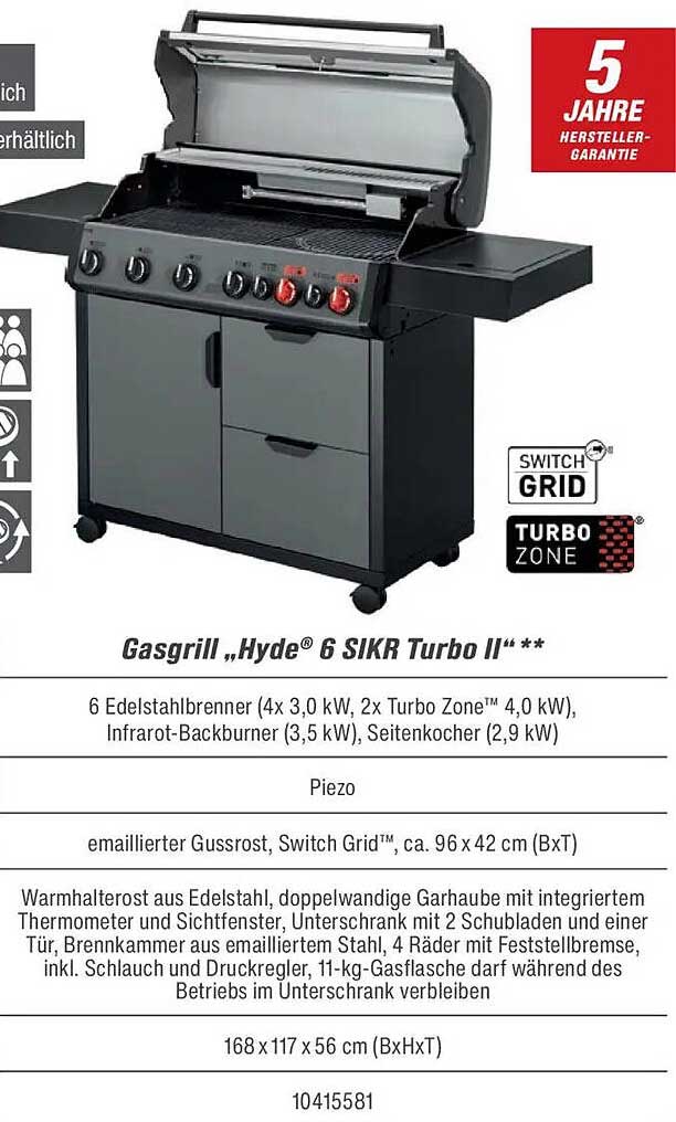 Gasgrill „Hyde® 6 SIKR Turbo II**