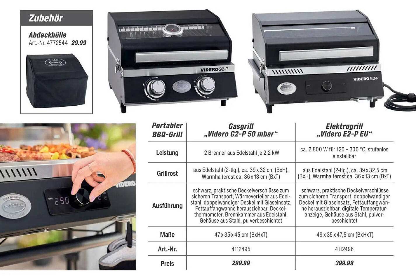 Gasgrill „Videro G2-P 50 mbar“