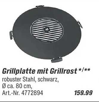 Grillplatte mit Grillrost */**