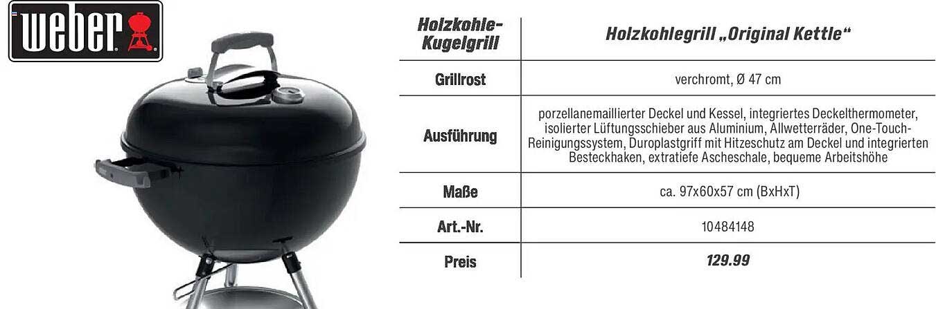 Holzkohle-Kugelgrill „Original Kettle“