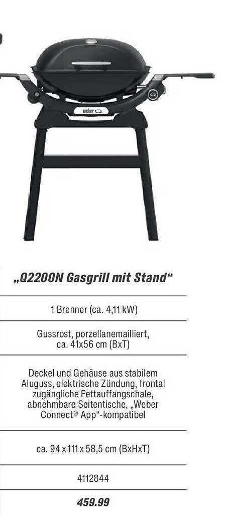 "Q2200N Gasgrill mit Stand"
