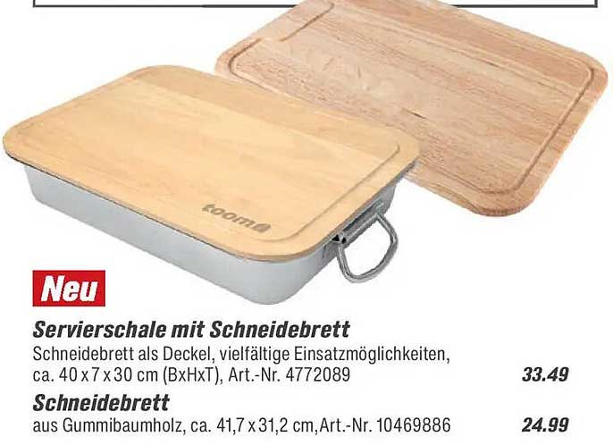 Servierschale mit Schneidebrett