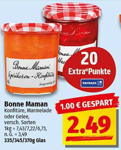 Bonne Maman Konfitüre, Marmelade oder Gelee, verschieden Sorten