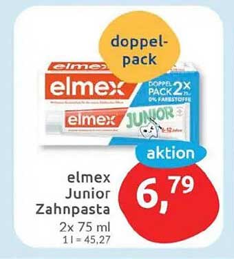 elmex Junior Zahnpasta 2x 75 ml - Doppelpack