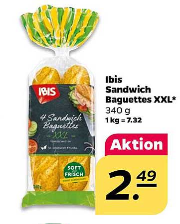 Ibis Sandwich Baguettes XXL