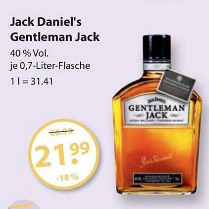 Jack Daniel's Gentleman Jack 0,7-Liter-Flasche