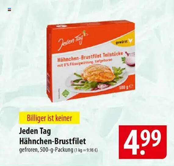 Jeden Tag Hähnchen-Brustfilet 500 g