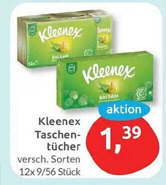 Kleenex Taschentücher Balsam 12x9/56 Stück