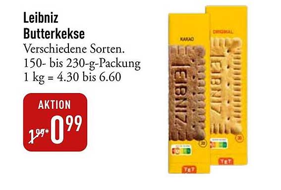 Leibniz Butterkekse - Verschiedene Sorten