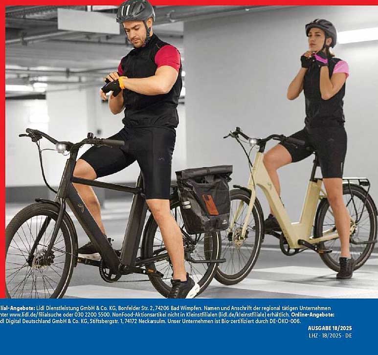 Modische Fahrradausstattung für aktive Radfahrer