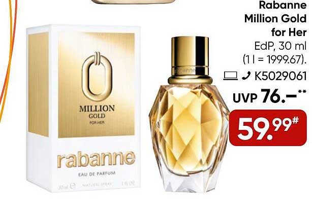 Rabanne Million Gold for Her EdP, 30ml