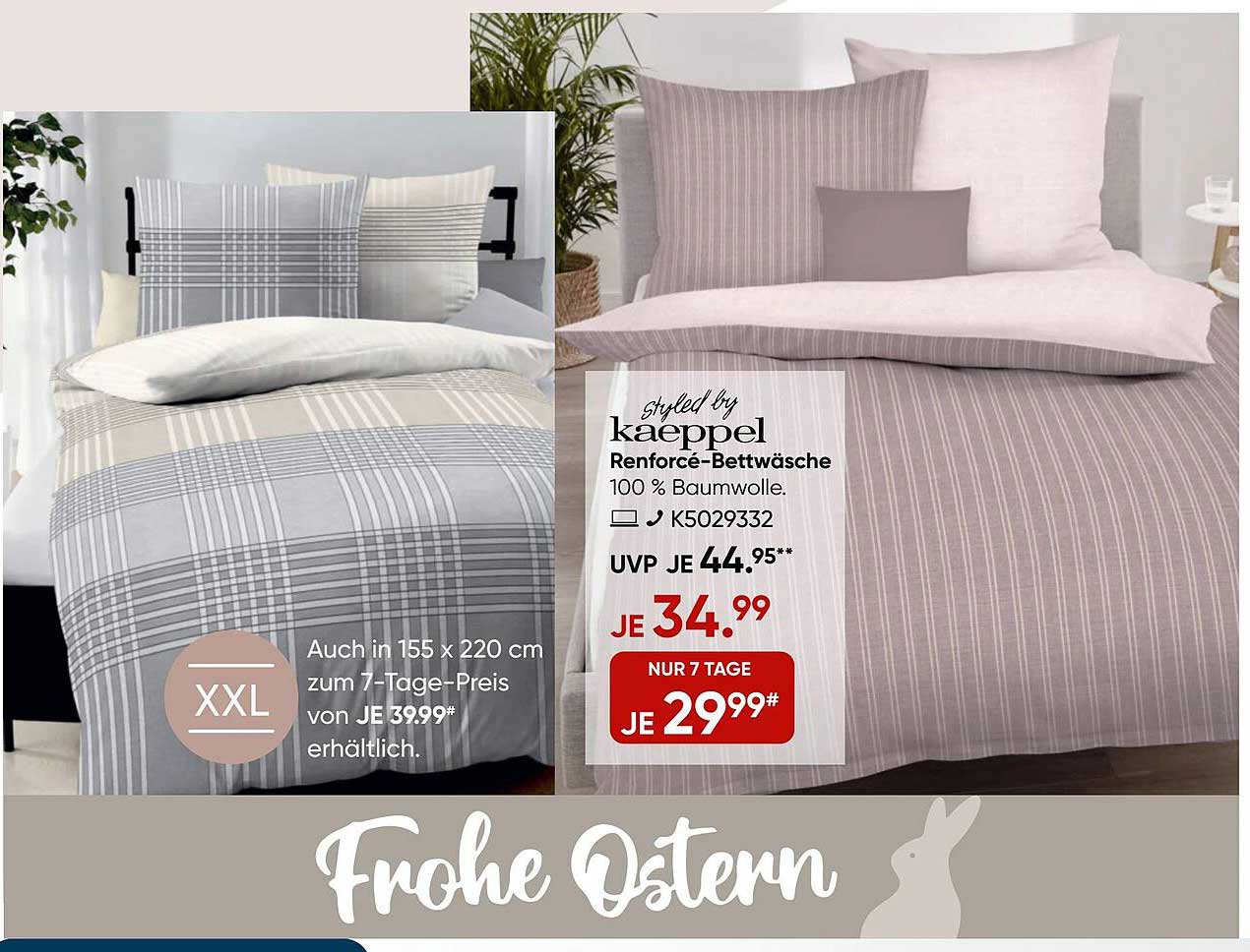 Renforcé-Bettwäsche 100 % Baumwolle von kaeppel