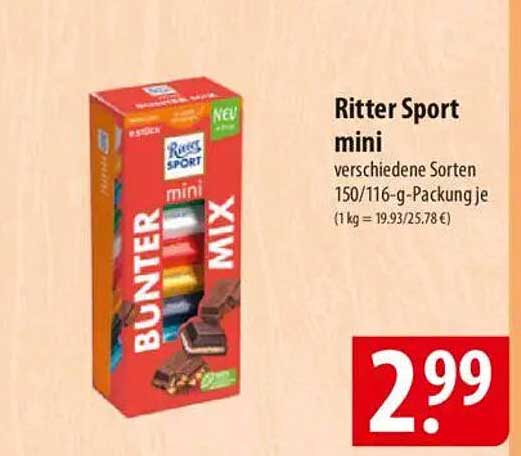 Ritter Sport mini Bunter Mix