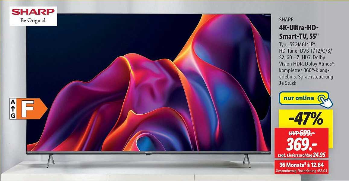 Sharp 4K-Ultra-HD-Smart-TV, 55"