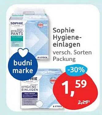 Sophie Hygiene-Einlagen - Verschiedene Sorten