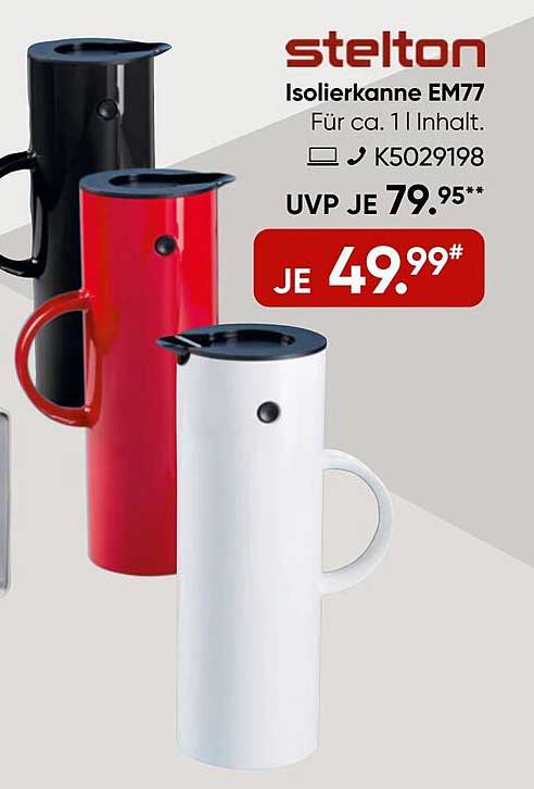 Stelton Isolierkanne EM77 für ca. 1 l Inhalt