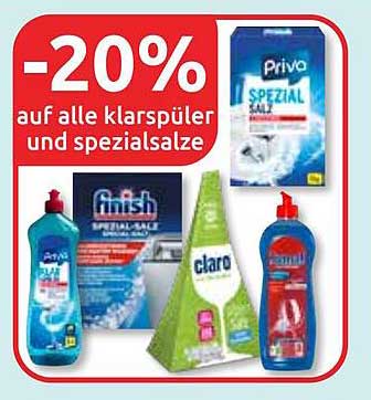 -20% auf alle Klarspüler und Spezialsalze