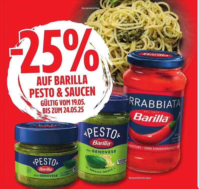 25% auf Barilla Pesto & Saucen