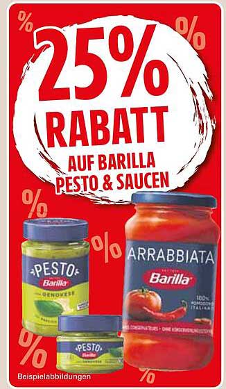 25% Rabatt auf Barilla Pesto & Saucen