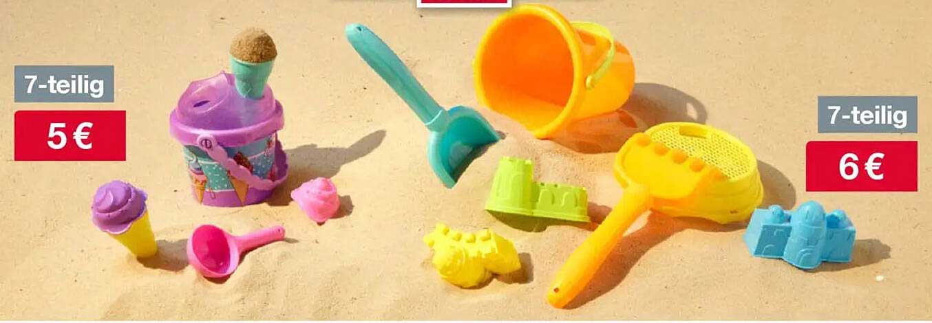 7-teiliges Sandspielzeug-Set für nur 5 €