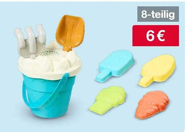 8-teiliges Sandspielzeug Set für 6 €