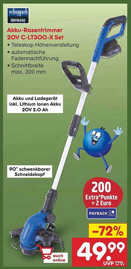 Akku-Rasentrimmer 20V C-LT300-X Set