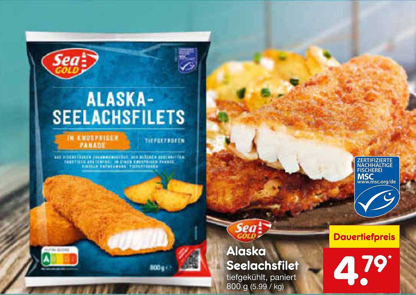 Alaska Seelachsfilet tiefgekühlt, paniert