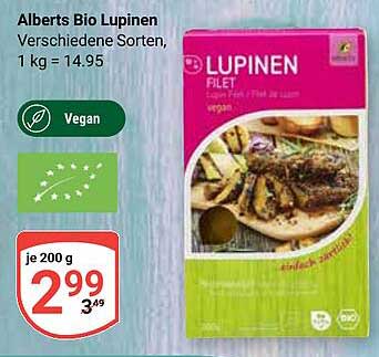 Alberts Bio Lupinen Filet - verschiedene Sorten - vegan