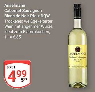 Anselmann Cabernet Sauvignon Blanc de Noir Pfalz DQW 0,75 l