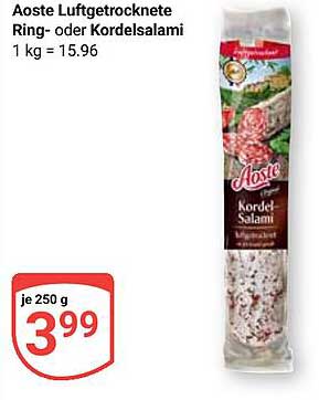 Aoste Luftgetrocknete Ring- oder Kordelsalami